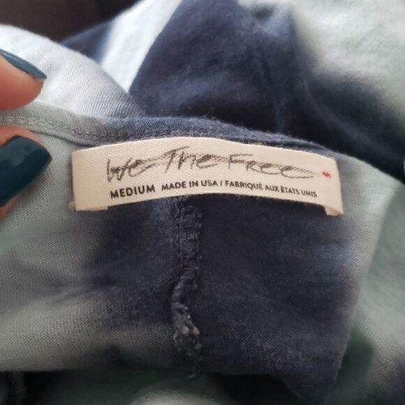 Free People Maxi Tee Dress Tie Dye  Hi Lo Midi Size M - Picture 6 of 6